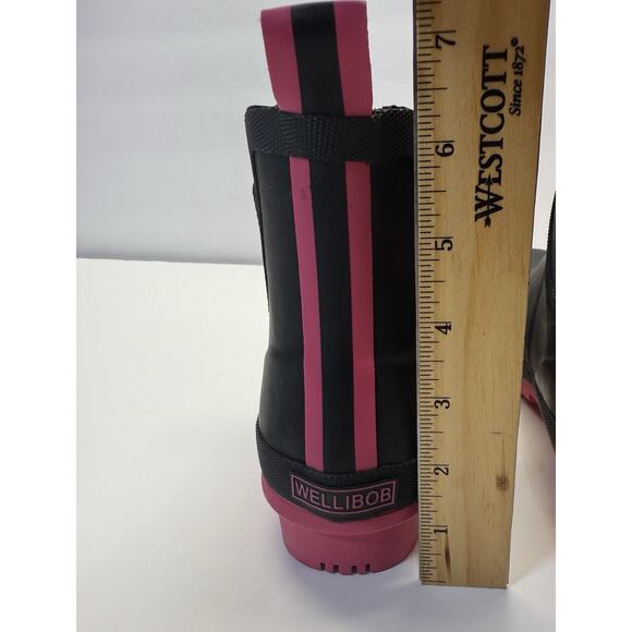 Joules Original Wellibob Pink Rubber Boot's Women's Size 10 New With Box - Picture 8 of 12